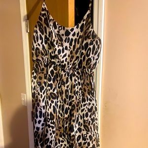 Cheetah print maxi dress.